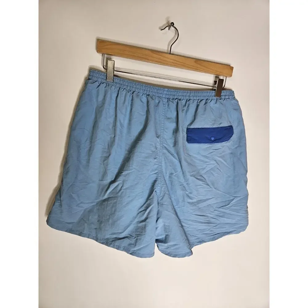 Patagonia Swim Trunks Mens Size L Blue Elastic Waist Pockets Mesh Lined Org